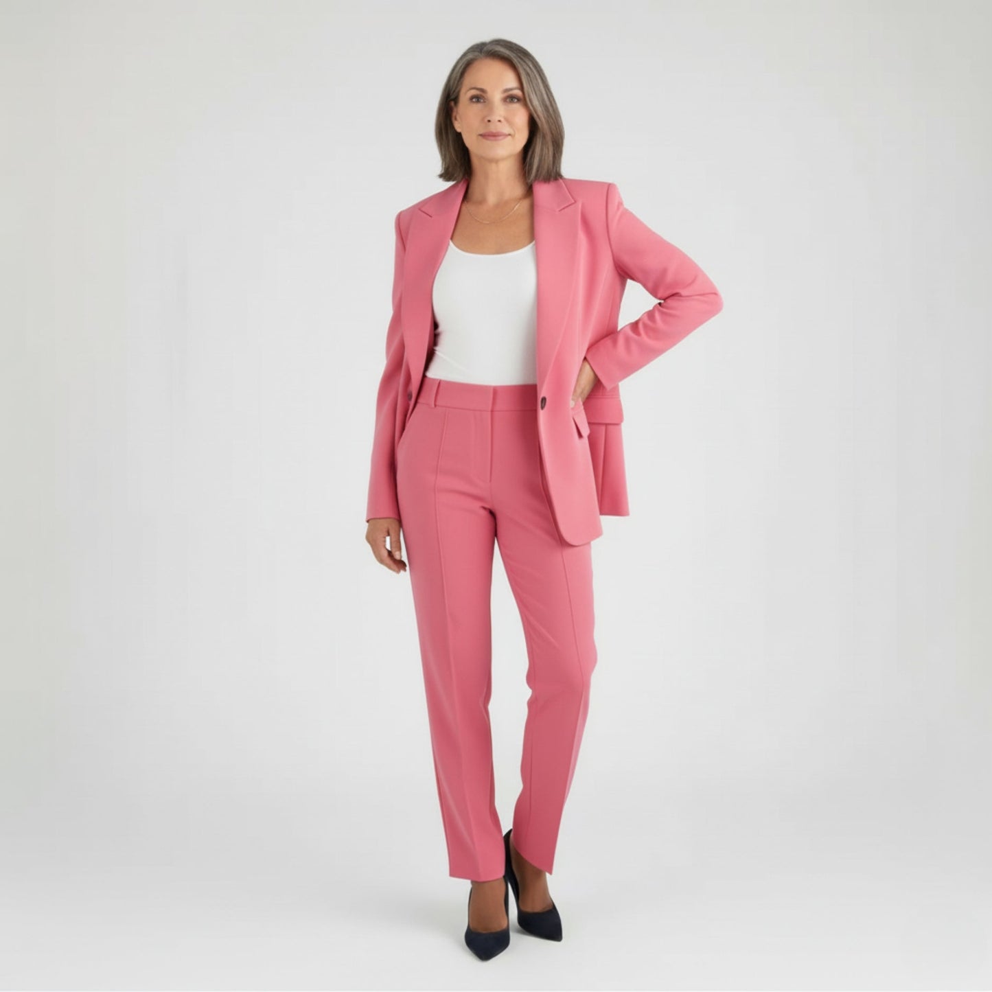 Women’s Suit Navy Tailored Street-Wave for Professionals