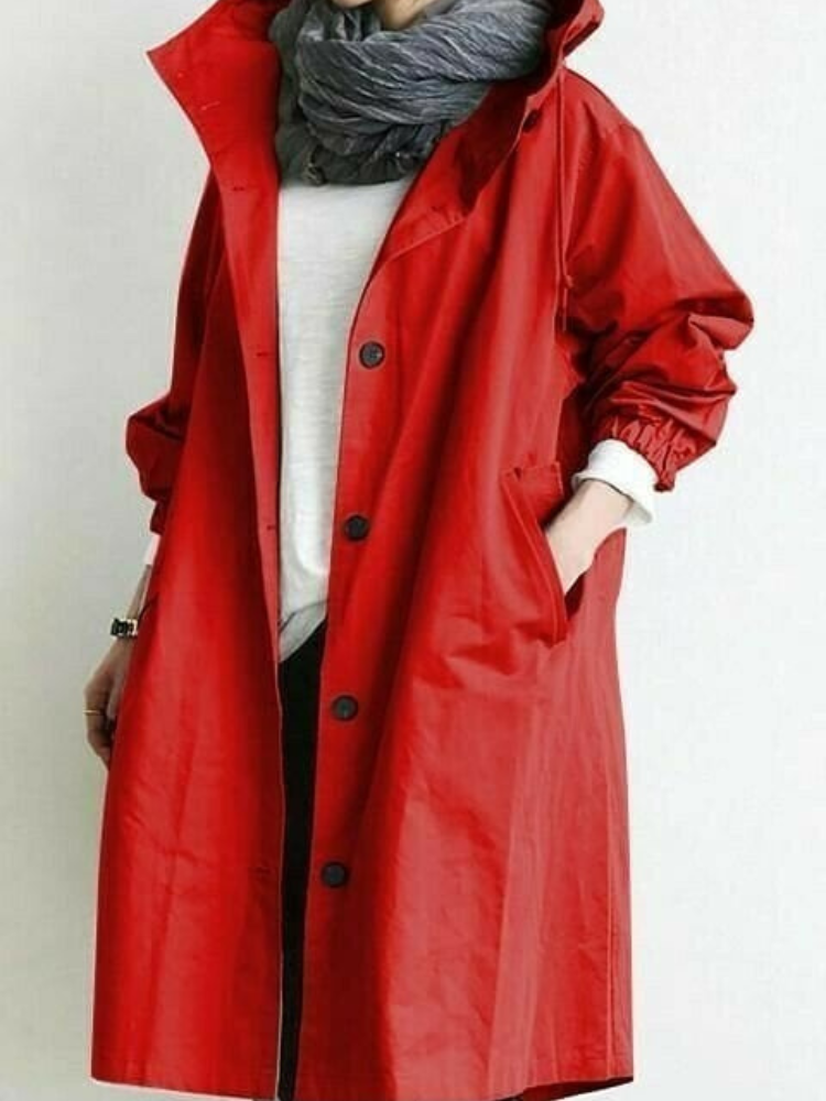 Street-wave Windbreaker Coat For Women Stylish Durable Weather Resistant Outerwear With Cozy Comfort