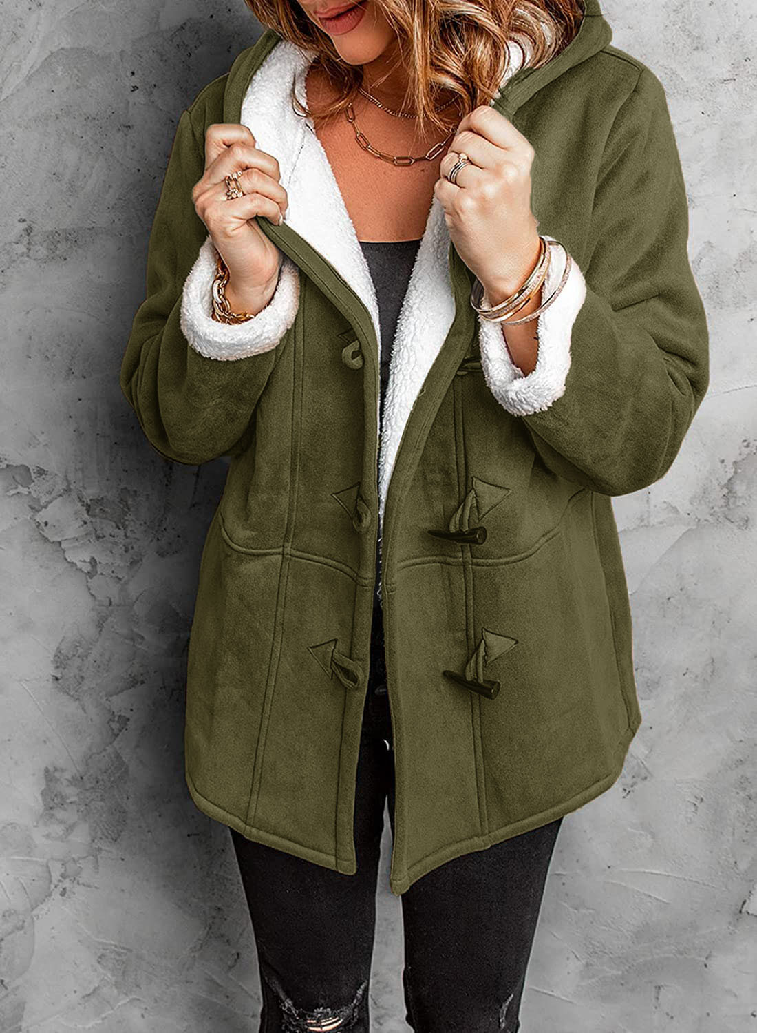 Street-wave Women's Hooded Winter Coat With Insulated Fleece Lining For Cozy Weather