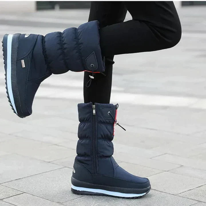 Street-Wave Fleece Lined Snow Boots For Women Warm And Dry Winter Footwear For Snow And Cold Weather