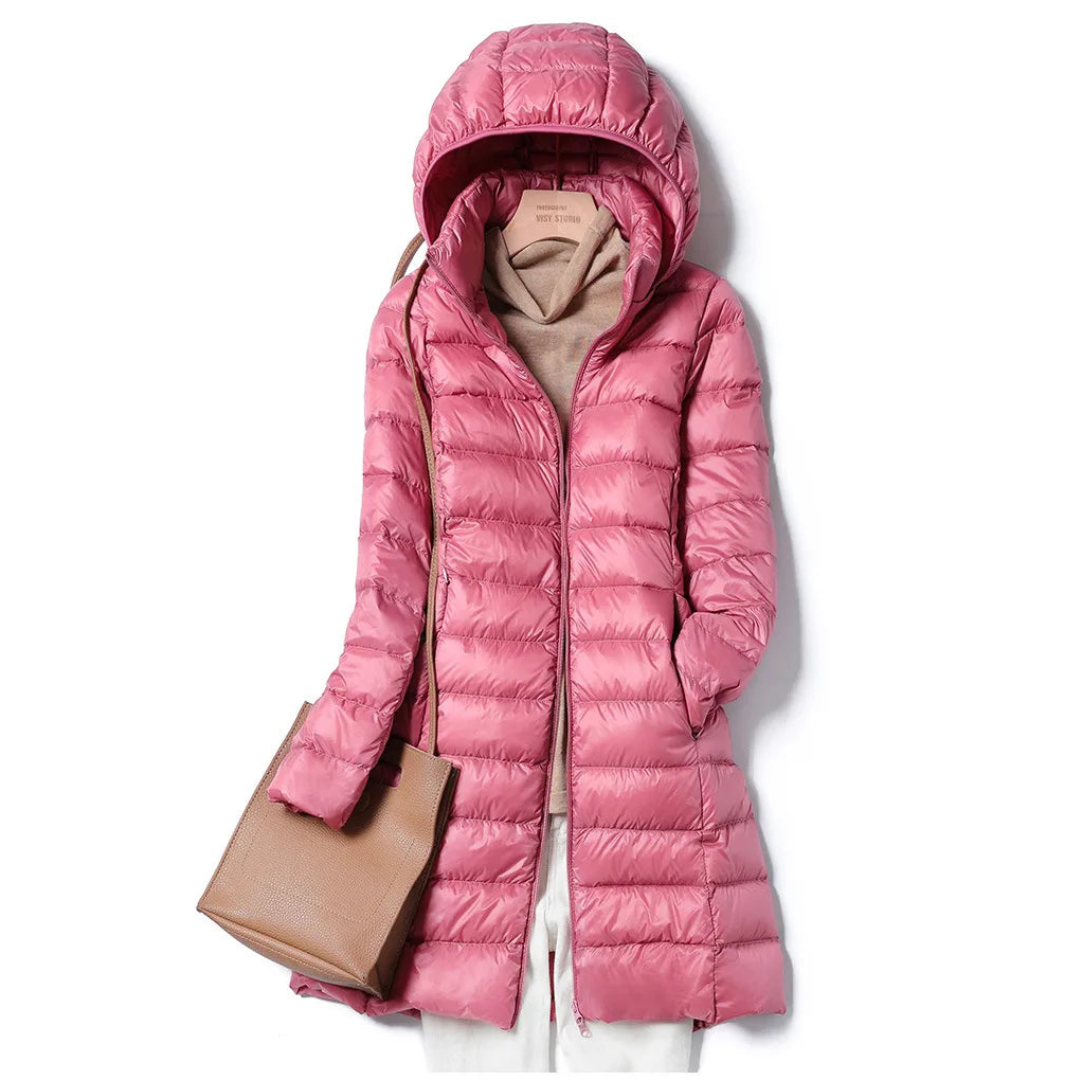 Street-wave Ultralight Long Down Coat For Women Ideal For Active Winter Warmth Featherweight Comfort Packable