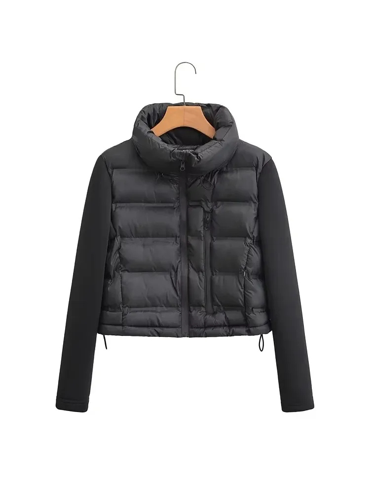 Street-Wave Womens Short Quilted Puffer Jacket Warm Cotton Blend Insulated Coat Winter Ready