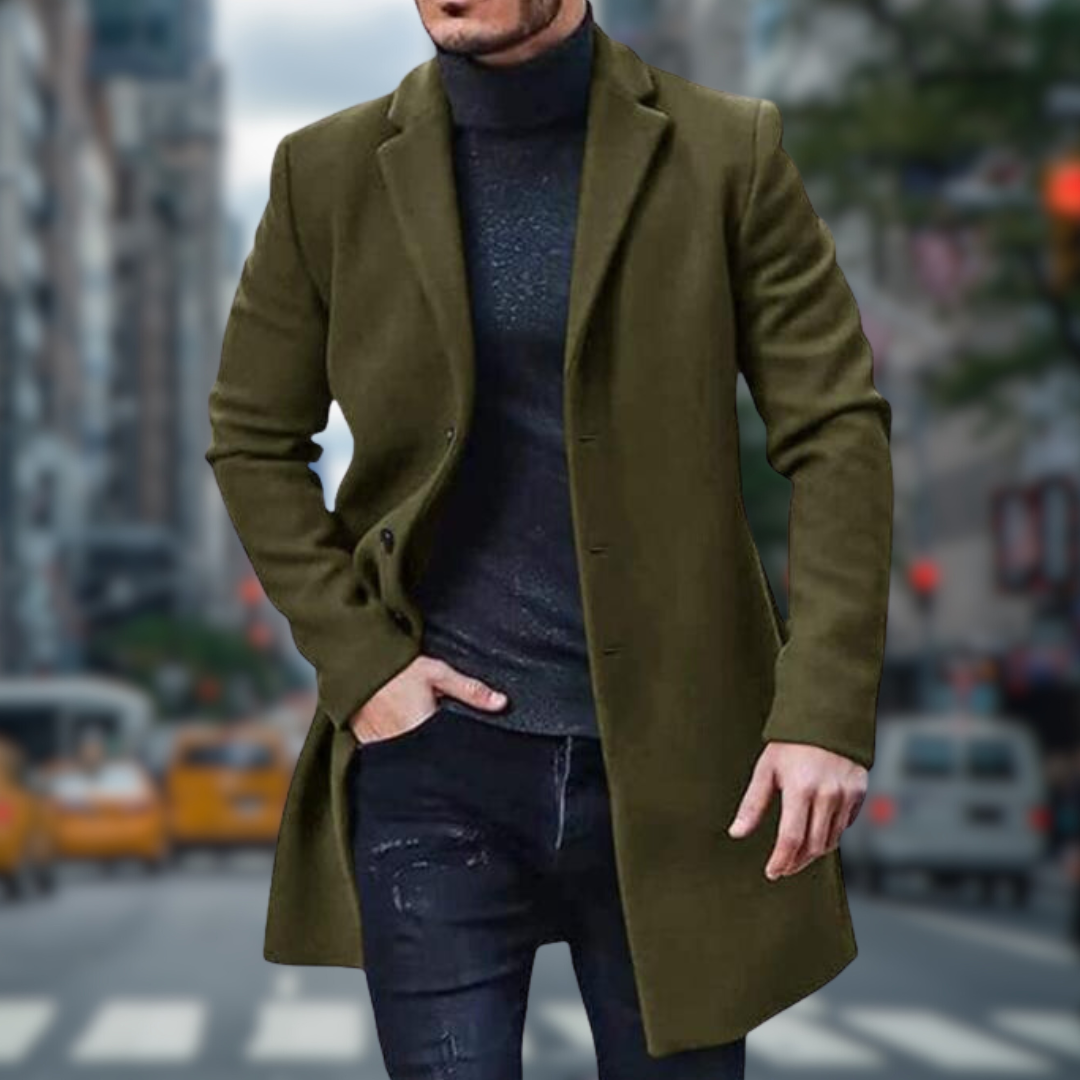 Street-wave Belloni Classic Long Trench Coat for Men Warmth Comfort and Timeless Style