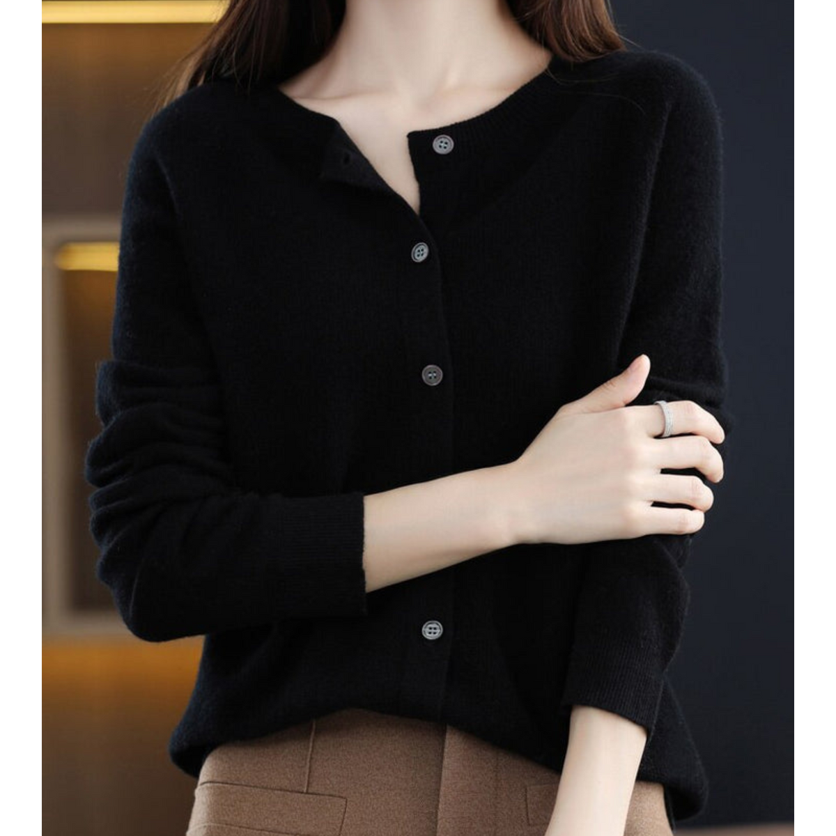 Street-Wave Merino Wool Cardigan For Women Soft Warmth Luxurious Comfort 100 Percent Merino Wool Knitwear