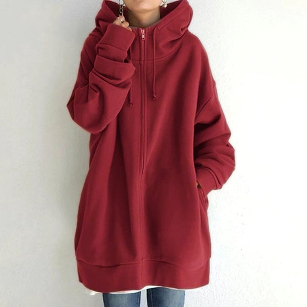 Street-Wave Alexia Hooded Zip Hoodie For Women Warm Cozy Winter Outerwear Stylish Durable Comfort