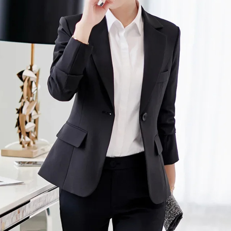 Street-Wave Clara Women's Tailored Slim Fit Office Blazer For Professionals