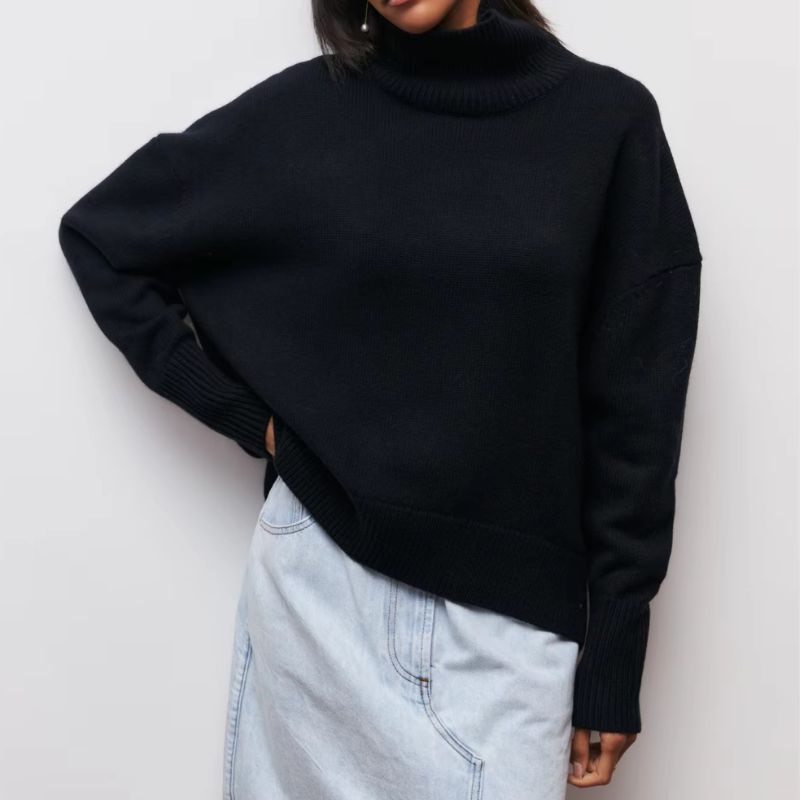 Sophie Soft Turtleneck Knit Sweater Street Wave Unisex Cozy Warmth