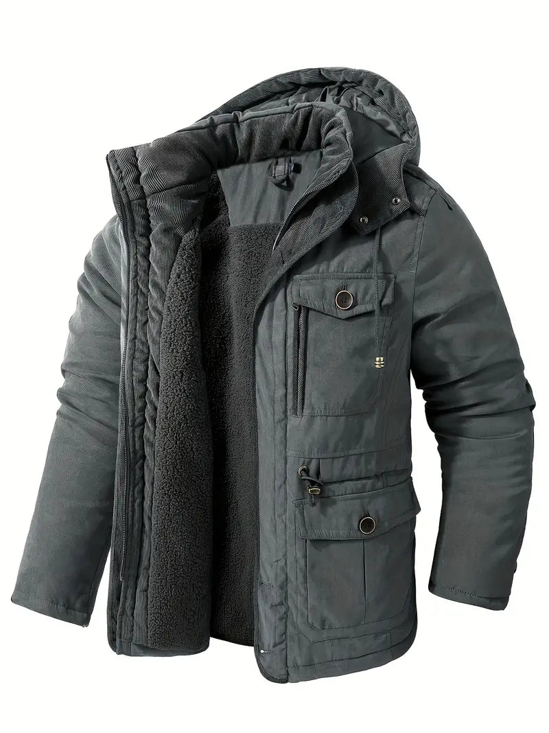 Street-wave Men's Parka With Warmth And Weatherproof Comfort For Outdoor Enthusiasts