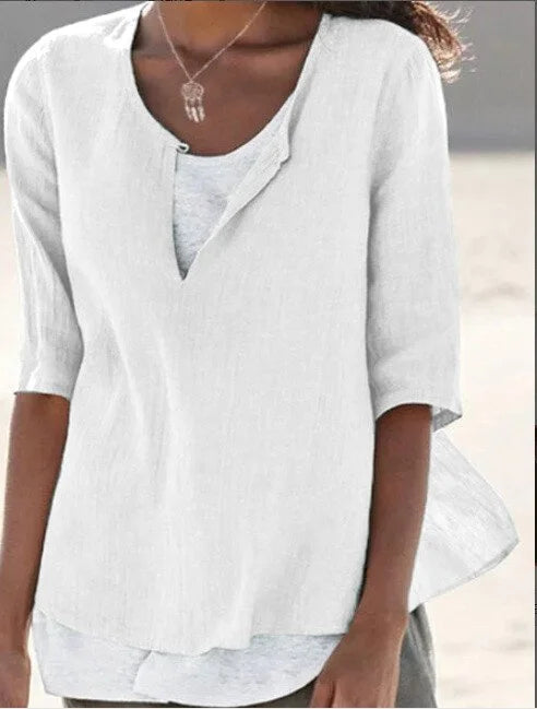 Street-Wave Janet Layered Casual Blouse For Women Breezy Comfort