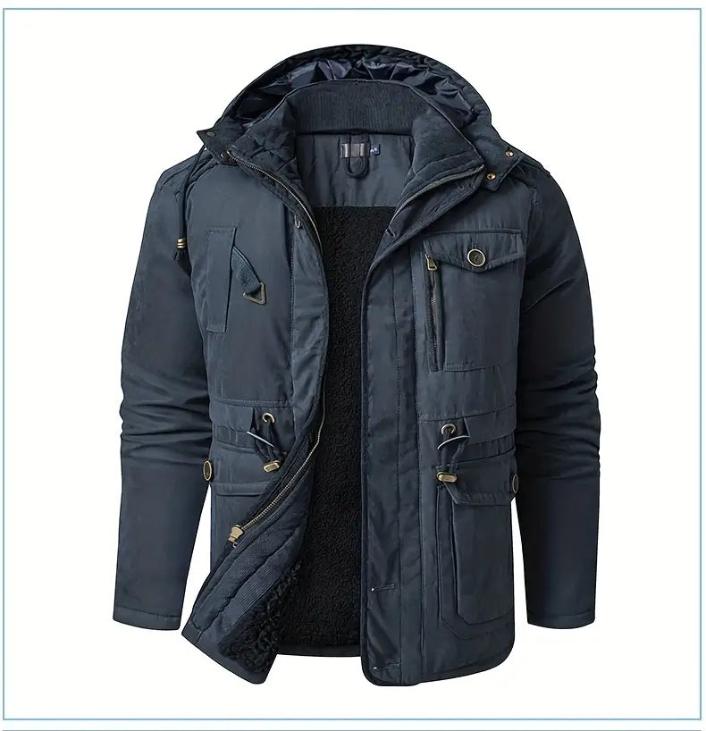 Street-wave Men's Parka With Warmth And Weatherproof Comfort For Outdoor Enthusiasts