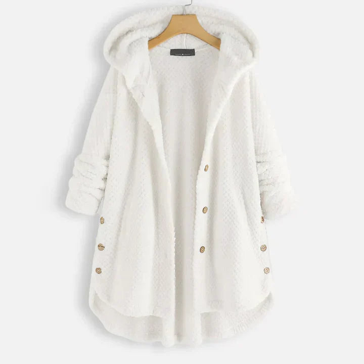 Street-wave Fleece Jacket For Women Warm Cozy Double-Layer Hooded Winter Essential