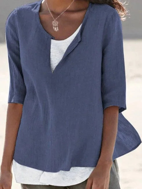 Street-Wave Janet Layered Casual Blouse For Women Breezy Comfort