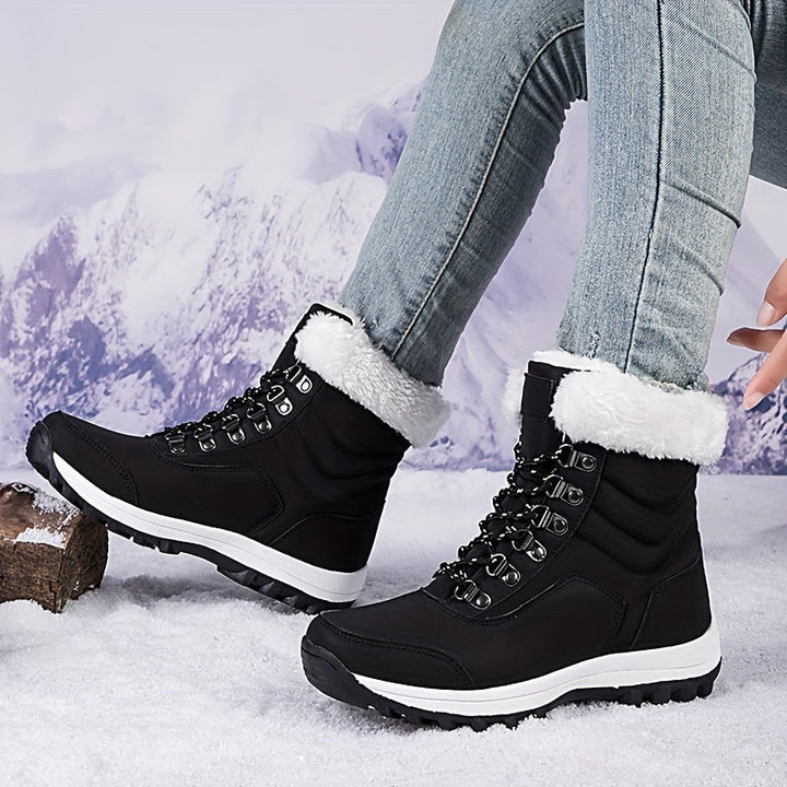 Street-Wave Womens Thermal Hiking Boots Warm Insulated Durable Grip Comfort Fit for Outdoor Adventurers