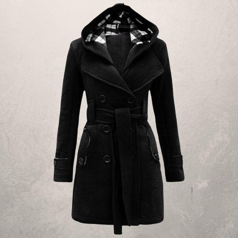 Street Wave Womens Warm Tailored Winter Coat With Belt For Cozy Chic Style For Cold Weather Comfort