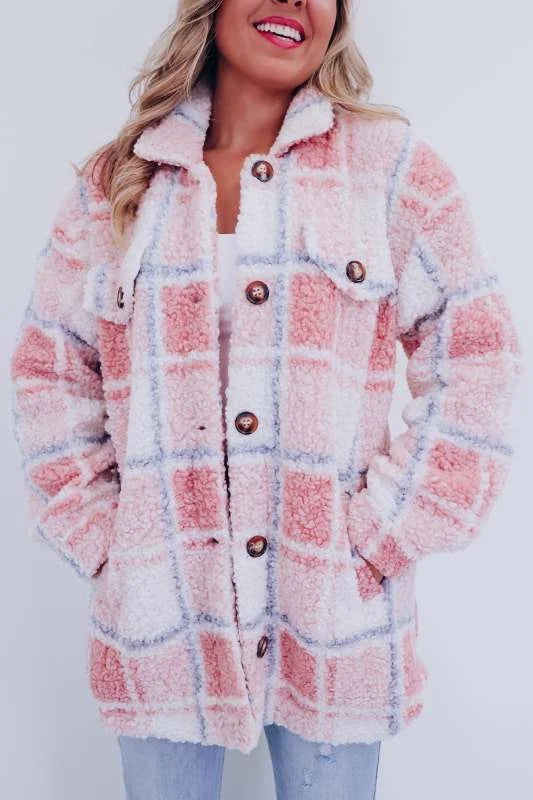 Street-wave Fleece Wool Coat For Women With Plush Warmth And Cozy Comfort Elegant Streetwear Essential
