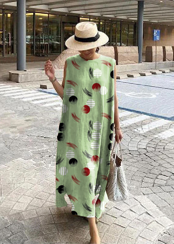 Bohemian Linen Dress Breathable One Size Street-Wave Women