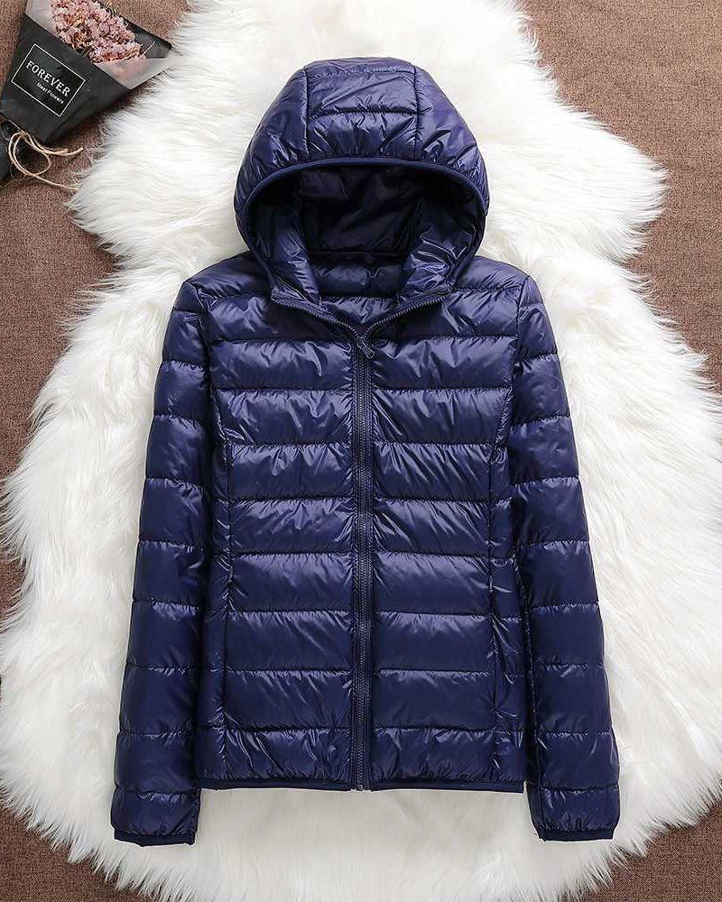 Street Wave Waterproof Puffer Jacket For Women Warm Insulated Hooded Coat All Weather