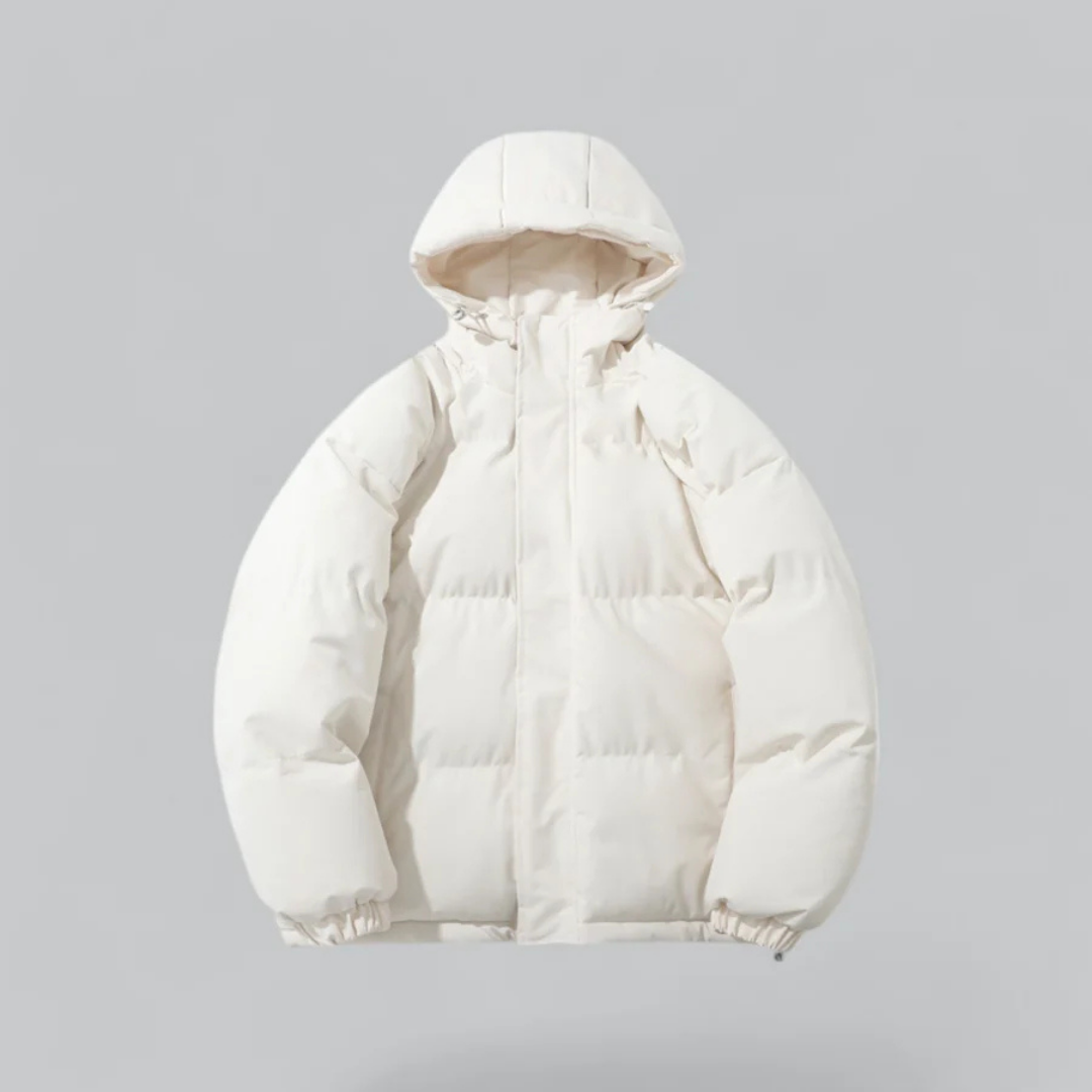 Street-Wave Winter Down Jacket With Hood And Zip Closure, Ultra Warm Puffer Coat For Men Timeless Design