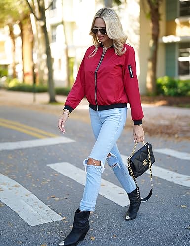 Avelena Bomber Jacket Women Casual Streetwear Style With Warm Lining And Durable Fabric Street Wave