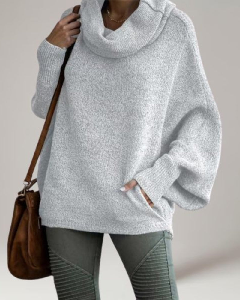 Street-wave Oversized Turtleneck Knit Sweater For Women Cozy Lightweight Comfort Chic Modern Style
