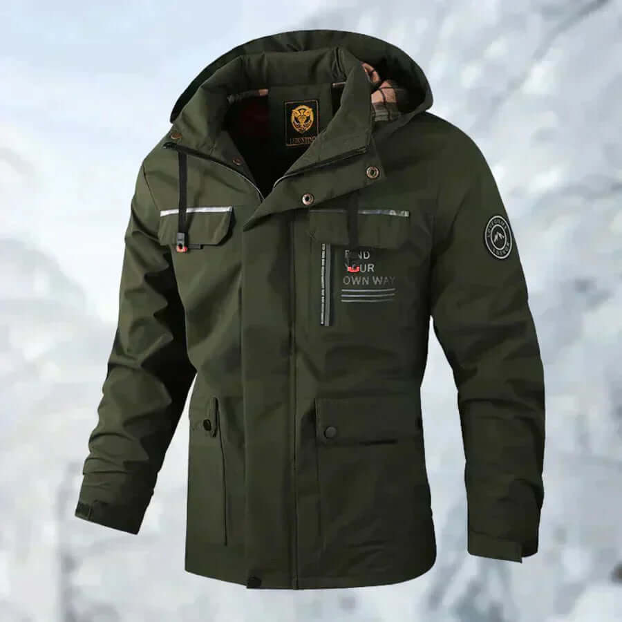 Street-Wave Men's Waterproof Goose Down Jacket Warm Stormproof Winter Coat For Outdoors