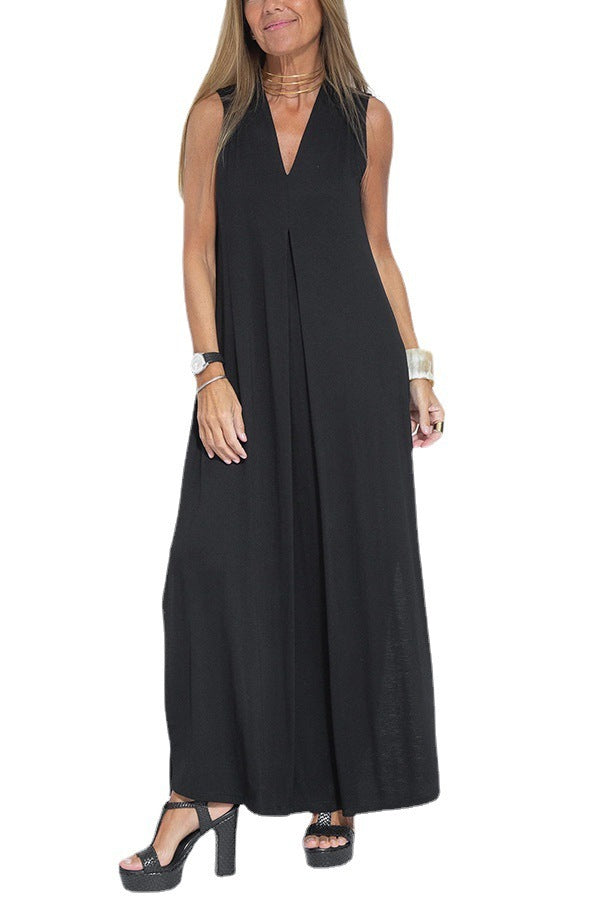 Street Wave Elise Sleeveless Maxi Dress With Flowing Cardigan For Women