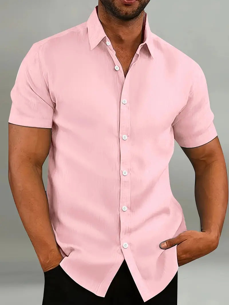 Street Wave Slim Fit Men's Shirt Light Blue Button Closure