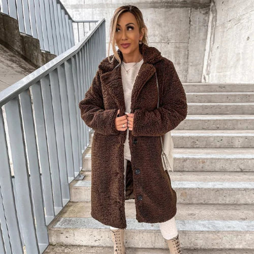Street-Wave Womens Classic Cozy Coat With Plush Comfort And Durable Style For Everyday Elegance