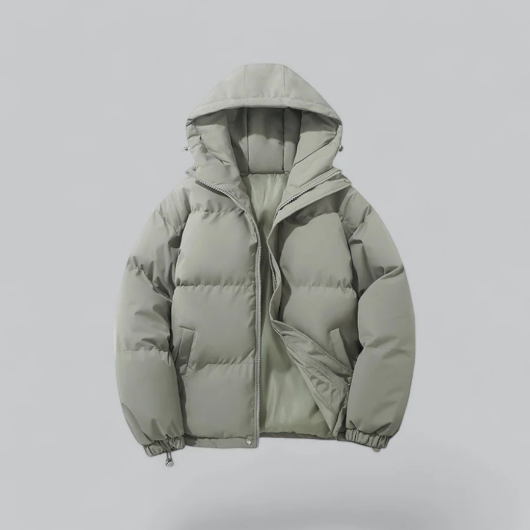 Street-Wave Winter Down Jacket With Hood And Zip Closure, Ultra Warm Puffer Coat For Men Timeless Design