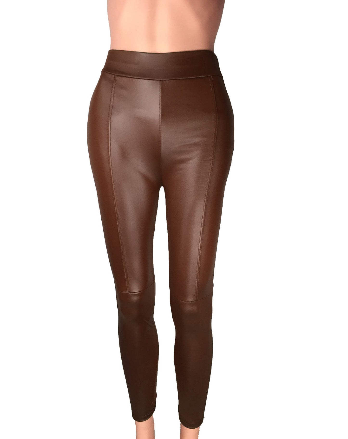 Street-Wave Womens High Waisted Faux Leather Leggings Seamless Fit For Women Flattering Premium
