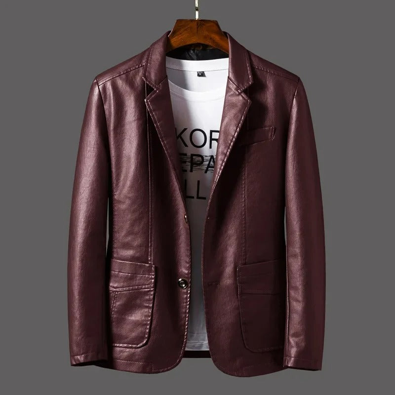 Street-wave Classic Leather Jacket For Men Premium Durable Outerwear Timeless Style