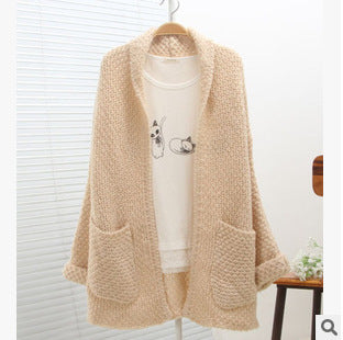 Streetwave Womens Chunky Knit Cardigan With Open Sleeves And Practical Pockets Cozy Warm Fit