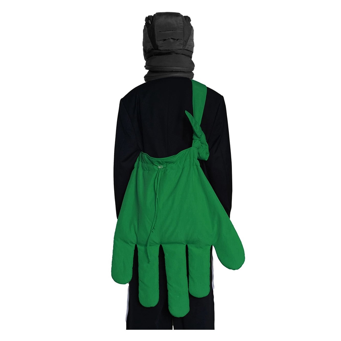 Street-Wave Glove Crossbody Bag Avant Garde Nylon Design With Large Compartment And Drawstring Closure