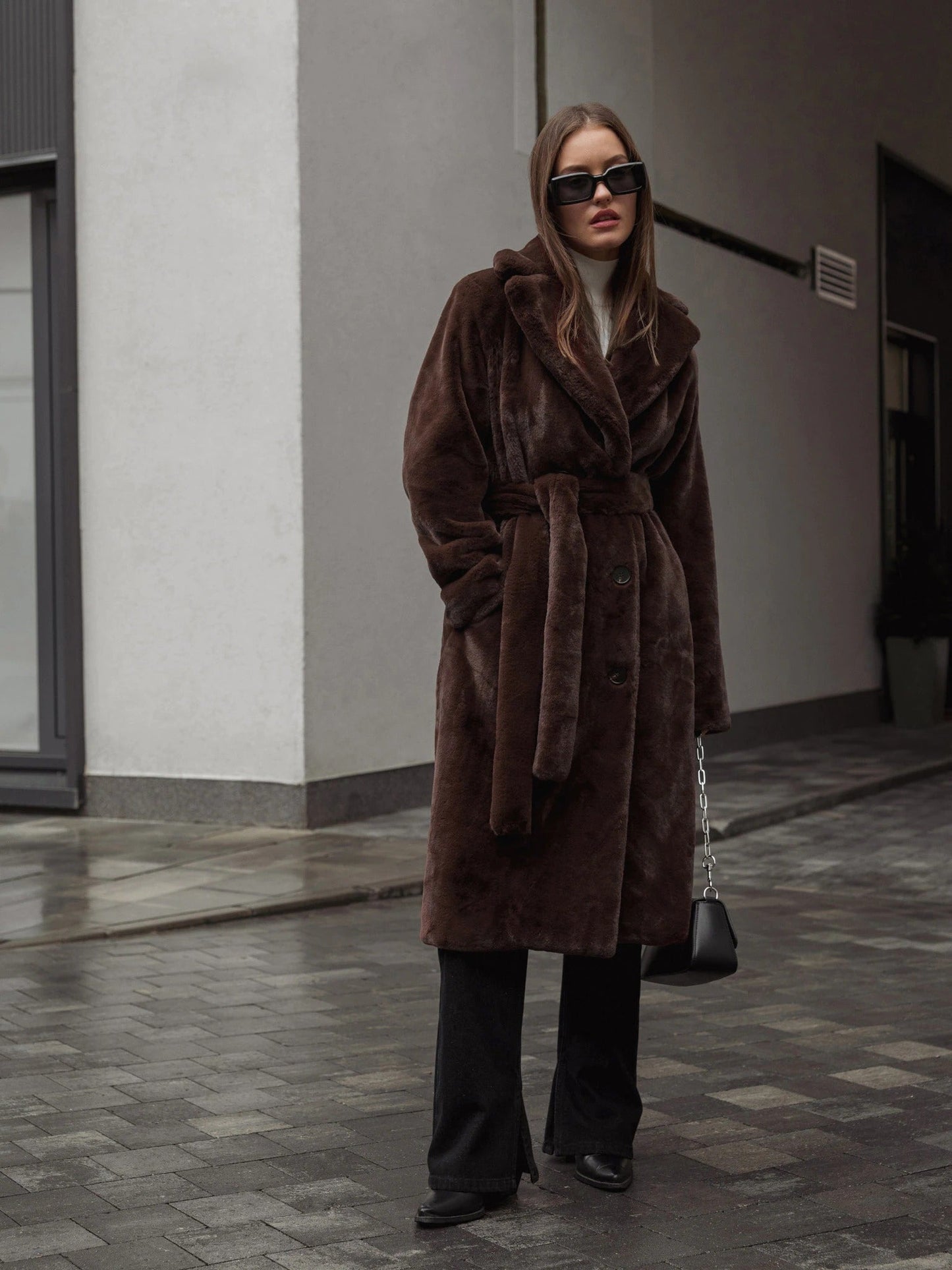 Street-wave Elegant Long Coat For Women With Timeless Silhouette Soft Comfort All Day Elegance