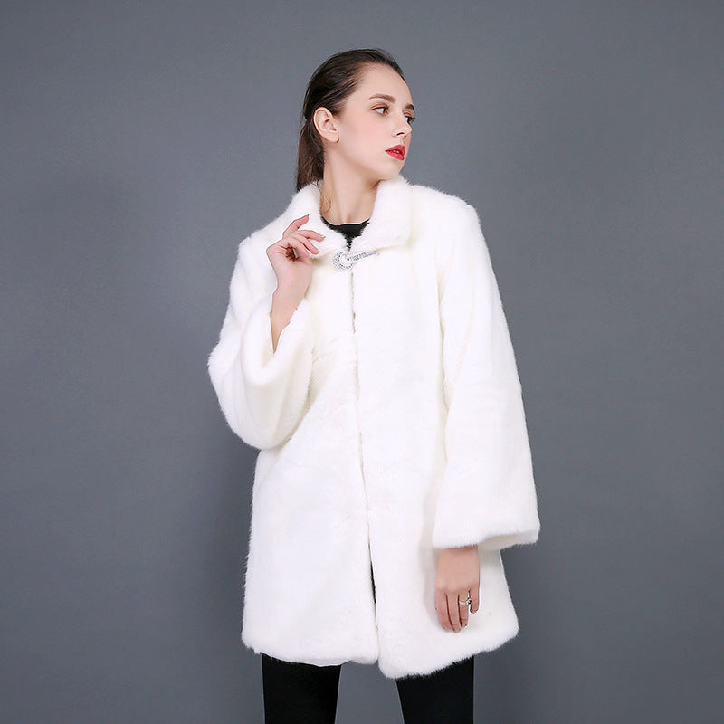 Street-wave Womens Faux Fur Coat Luxury Warmth Soft Plush Comfort For Cold Months