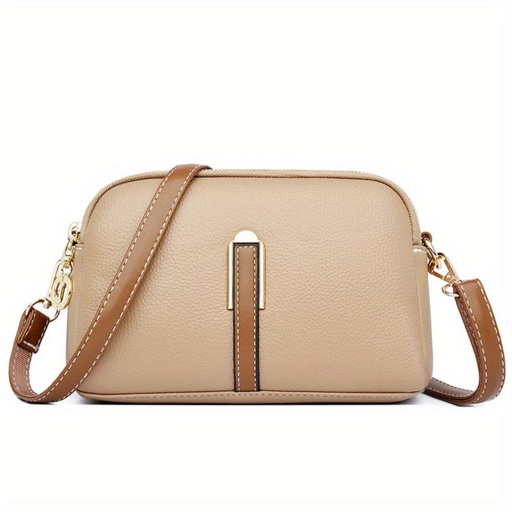 Street-Wave Elaine Crossbody Bag Vegan Leather With Gold Tone Zipper Everyday