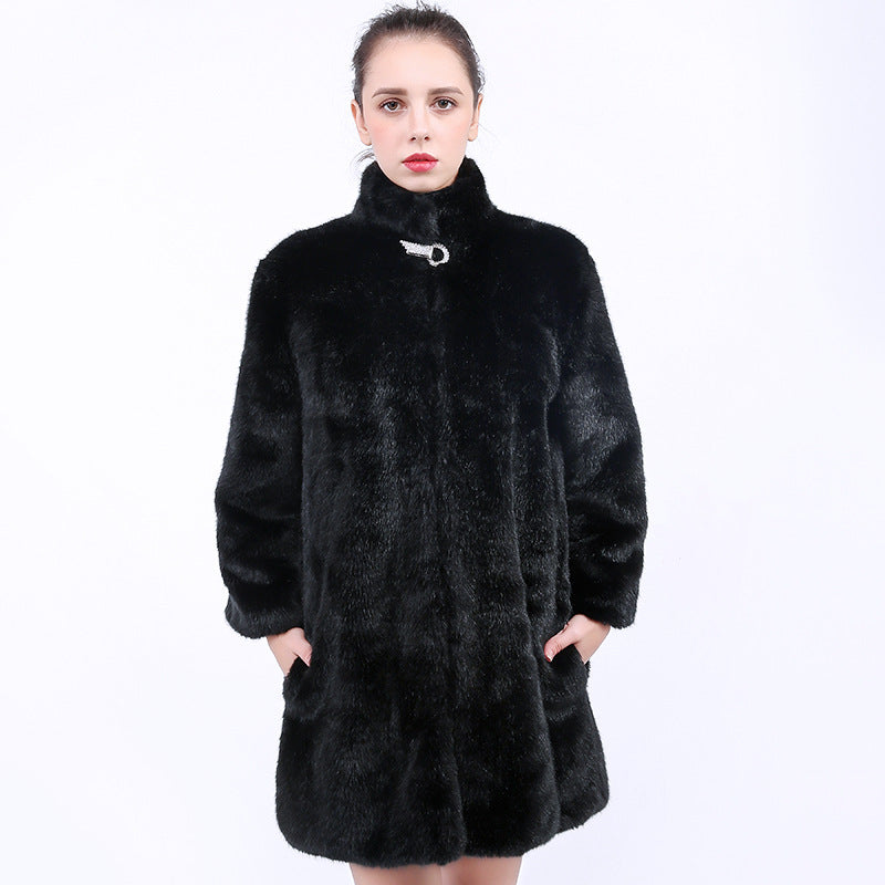 Street-wave Womens Faux Fur Coat Luxury Warmth Soft Plush Comfort For Cold Months