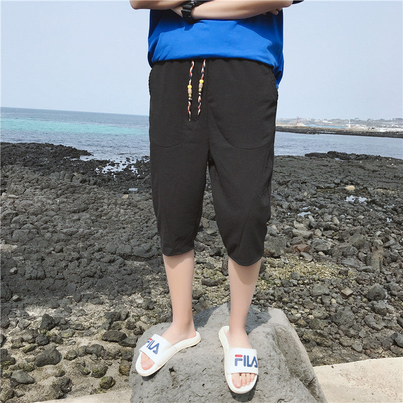 Mens Linen Pants For Men Breathable Lightweight Elastic Waistband With Practical Pockets Streetwave