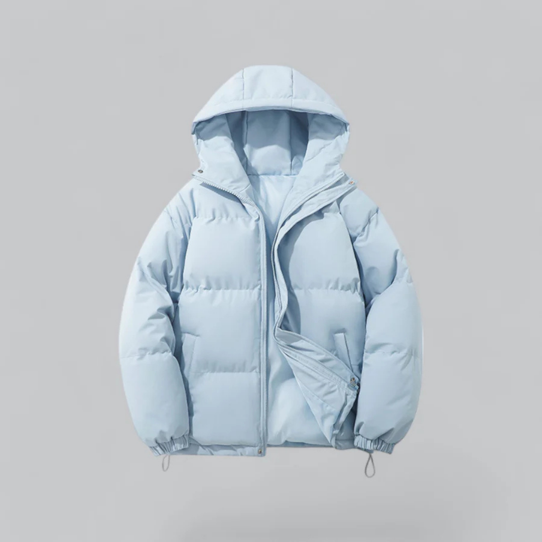 Street-Wave Winter Down Jacket With Hood And Zip Closure, Ultra Warm Puffer Coat For Men Timeless Design