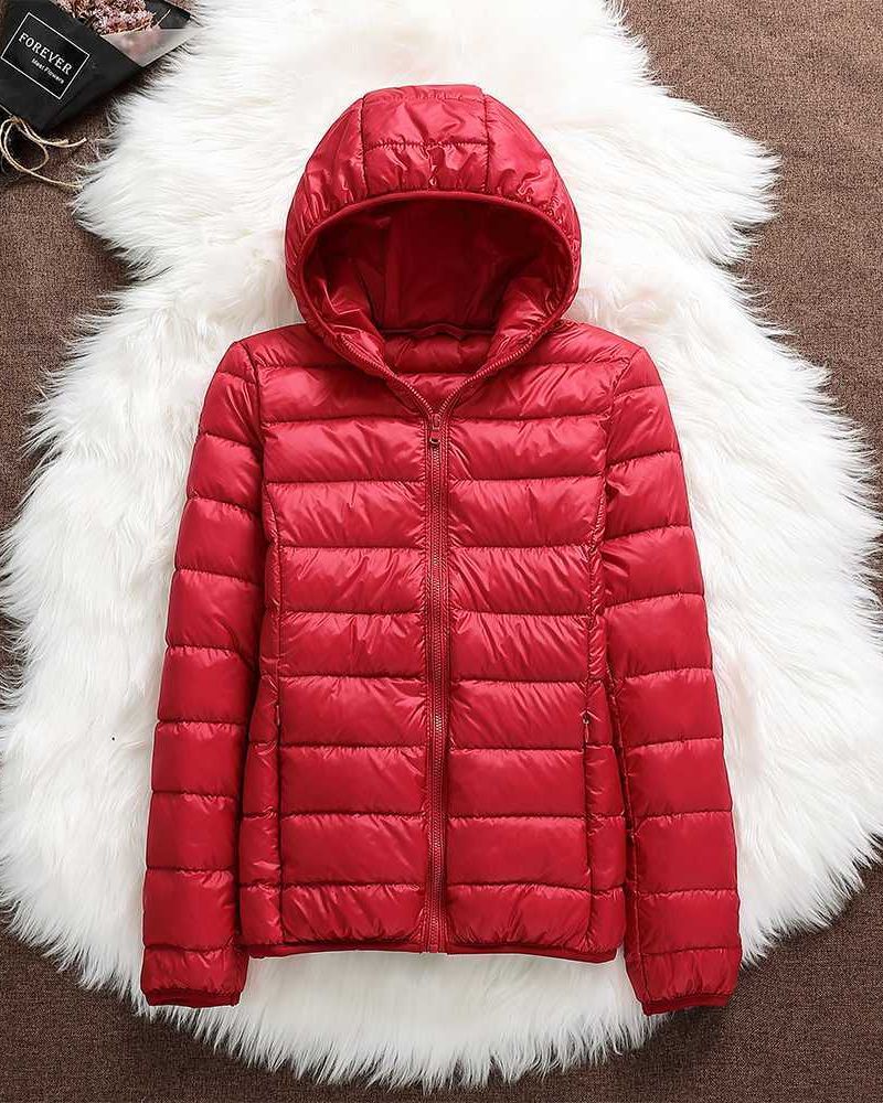 Street Wave Waterproof Puffer Jacket For Women Warm Insulated Hooded Coat All Weather