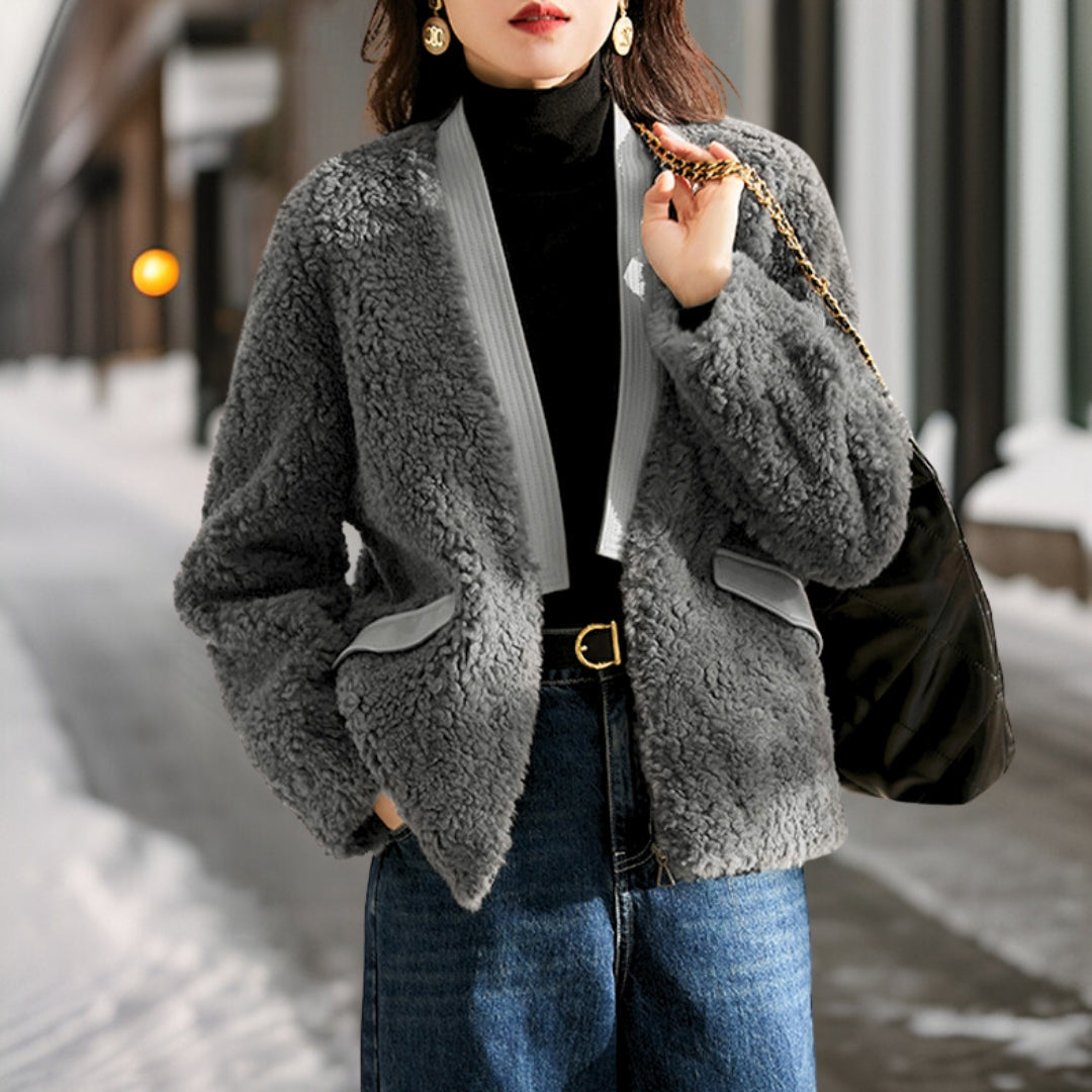 Faux Fur Jacket Street-Wave Women Cozy Warmth For Everyday Wear And Evening Style