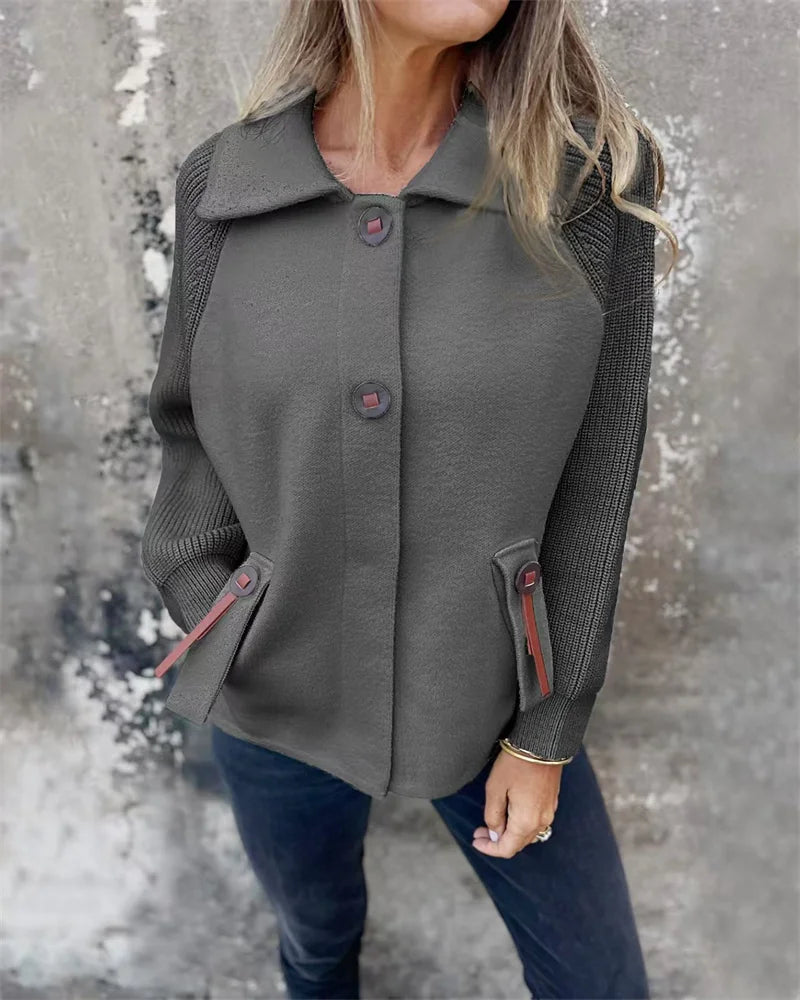 Street-wave Cozy Warm Stand Collar Jacket For Women Everyday Casual Autumn Winterwear