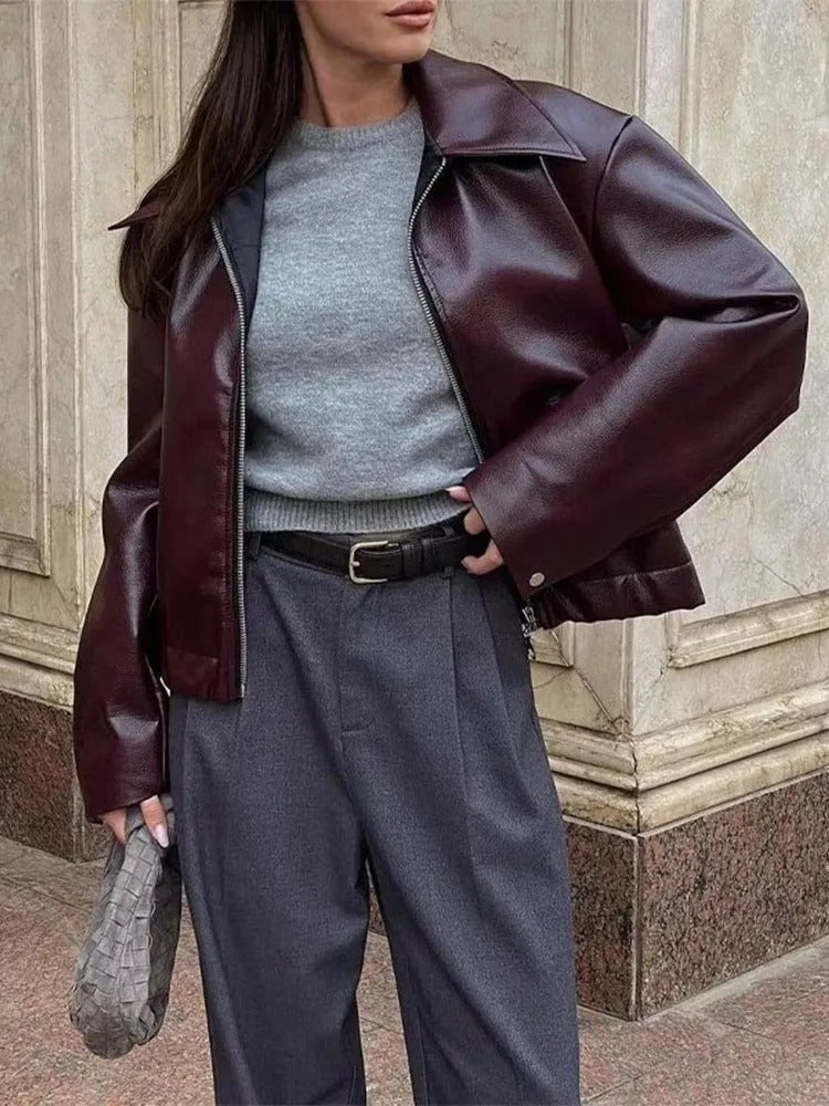 Streetwave Vegan Leather Jacket For Women Eco Chic Sustainable Fashion Outerwear