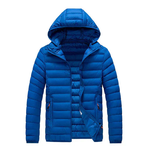 Street-wave Men Hooded Puffer Transitional Jacket Zip Front All Weather Comfort Pro