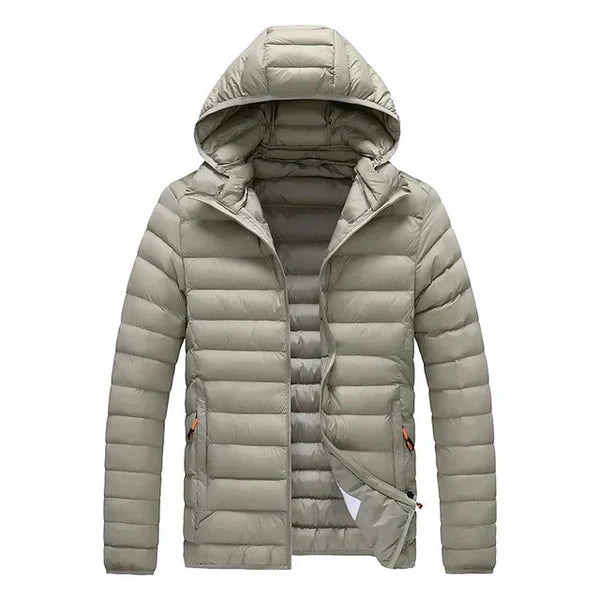 Street-wave Men Hooded Puffer Transitional Jacket Zip Front All Weather Comfort Pro