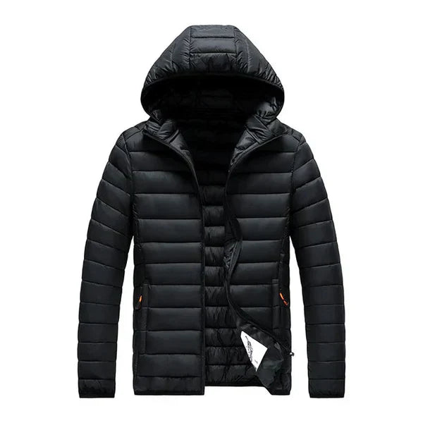 Street-wave Men Hooded Puffer Transitional Jacket Zip Front All Weather Comfort Pro