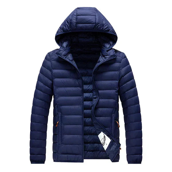 Street-wave Men Hooded Puffer Transitional Jacket Zip Front All Weather Comfort Pro