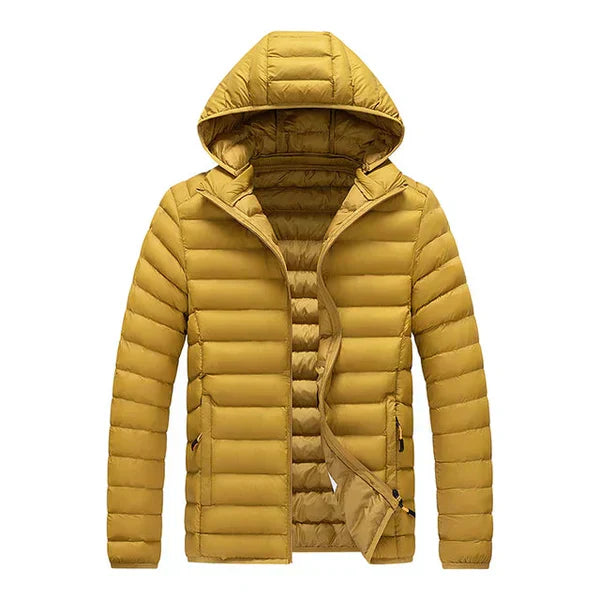 Street-wave Men Hooded Puffer Transitional Jacket Zip Front All Weather Comfort Pro