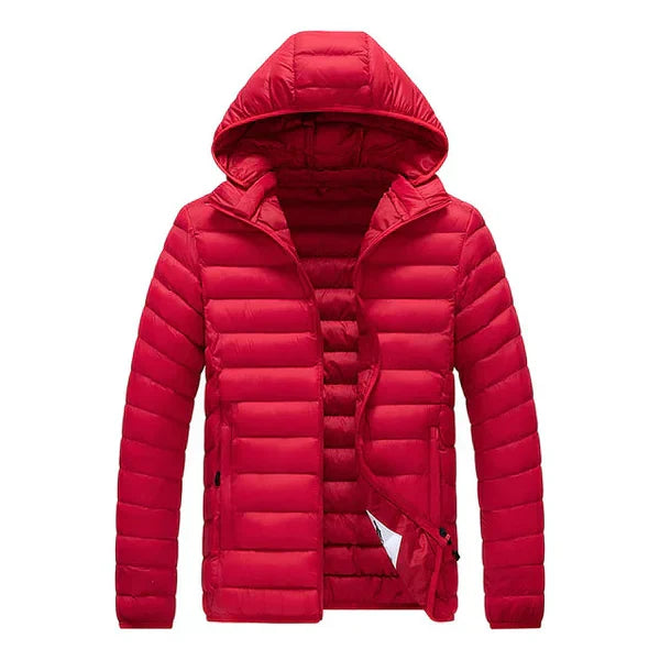 Street-wave Men Hooded Puffer Transitional Jacket Zip Front All Weather Comfort Pro