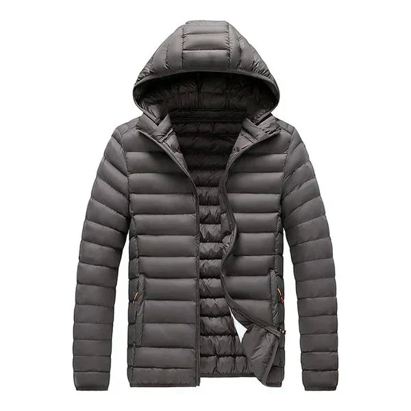 Street-wave Men Hooded Puffer Transitional Jacket Zip Front All Weather Comfort Pro